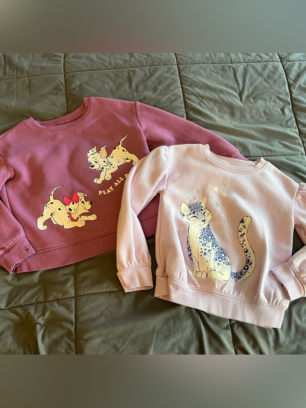 jumping beans Pink and Mauve Animal Graphic Sweatshirt Set